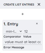 ValidatorList picker inside the detail panel